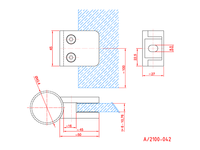 SS316 finition satinée montage plat en acier inoxydable main courante raccord verre garde-corps escalier garde-corps accessoires carré Type verre pince