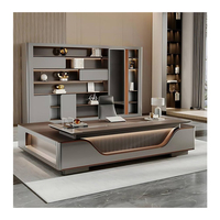 Revêtement résistant à l'eau de bureau moderne Armoire latérale verrouillable Matériau en bois composite pour directeur président