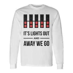 It's Lights Out And Away We Go Racing - Camiseta de manga larga con estampado de luces - Product Image 1
