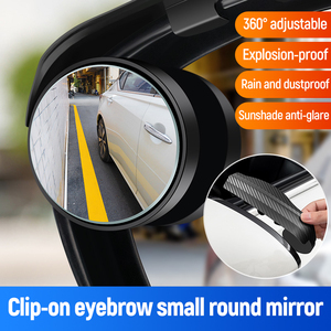 Universal Auxiliary <strong>Mirror</strong> Auto Parts Car Blind Spot Rear View <strong>Mirror</strong> <strong>360</strong> Degree Adjustable Car Rearview <strong>Mirror</strong> Rain Eyebrow - Product Image 4