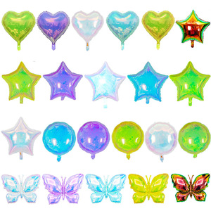 Globos Transparentes de 10 Pulgadas, Globos Iridiscentes Transparentes para Fiesta de <span class=keywords><strong>Cumpleaños</strong></span>, Decoraciones de Fiesta, Globos Redondos de Película de Aluminio en Forma de Corazón - Product Image 5