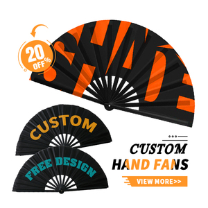 Biểu Tượng Tùy Chỉnh In Lớn Gấp Tre Tay Fan Xách Tay Clacking Tay Người Hâm Mộ Cho Lễ Hội Khiêu Vũ Quà Tặng - Product Image 2