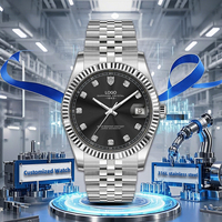 Montre Homme à Quartz de Luxe avec Logo Personnalisé, Acier Inoxydable 304 de Haute Qualité, Étanche, Largeur de Bracelet 22 mm, Vente en Gros OEM