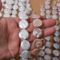 Perles de culture d'eau douce naturelles, grandes, baroques, blanches et violettes, 18 mm, perles en vrac, matériel de bricolage, accessoires de bijoux Zhuji