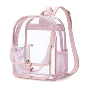 Custom Water Resistant Clear School <b>Backpack</b> <b>Mini</b> Transparent Shoulders <b>Backpack</b> for Stadium Concerts - Product Image 1
