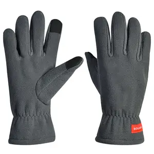 HBG-guantes deportivos antideslizantes para entrenamiento al aire libre, guantes finos de terciopelo cálido con pantalla táctil, para correr, todos los dedos, para otoño, 1224