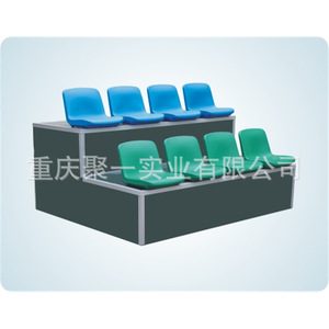 Chaise de stade pour événements sportifs en plein air, modèle 1311, en PEHD moulé par soufflage, pour assises en rangée - Product Image 5