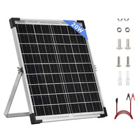 Kit de panneaux solaires OEM 10W 20W 30W en verre pour l'alimentation de lampes de camping-car, éclairage de bateau et ventilateur