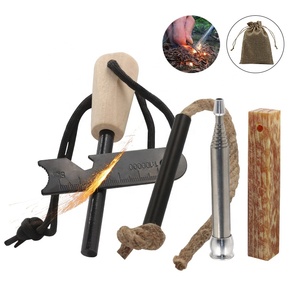 Camping Survie Produits <span class=keywords><strong>de</strong></span> plein air Kit allume-<span class=keywords><strong>feu</strong></span> Manche en <span class=keywords><strong>bois</strong></span> Firesteel Fatwood Firestarter <span class=keywords><strong>Soufflet</strong></span> pour outils d'urgence - Product Image 3