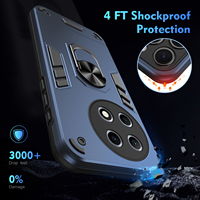 Étui de protection double couche magnétique pour voiture avec support pour téléphone portable Itel S23/S23+ / S23 Plus S24 S25 Ultra A80 RS4