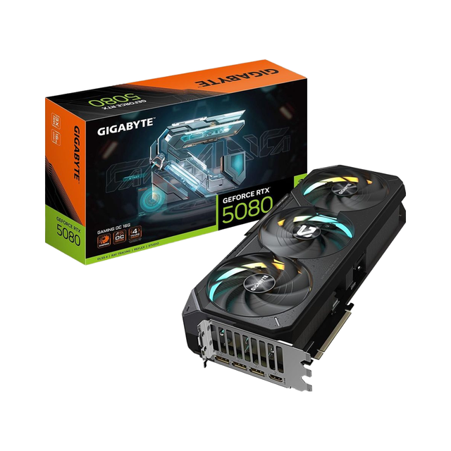 GIGABYTE GeForce RTX 5080 Gaming OC 16GB DDR 256-bit GDDR7 Fan Desktop New Graphics Card