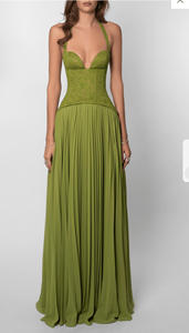 Nuovo Abito alla Moda e <span class=keywords><strong>Sexy</strong></span> con Schiena Scoperta, Collo all'Americana, Scollatura Profonda, Spalle Scoperte e Plissettato per Donne - Product Image 6