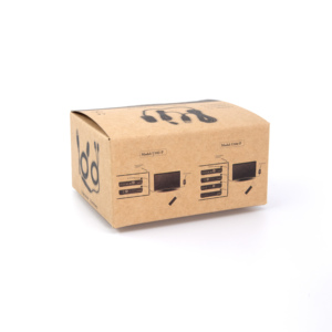 Bellissima scatola kraft personalizzata con logo stampato, confezione <span class=keywords><strong>pieghevole</strong></span> marrone per imballaggio UBS. - Product Image 4