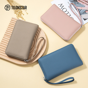 TILONSTAR TPW109P Minimalist Travel Organizer Passport Cover with Pen Clip &<b>Coin</b> Pocket Family Genuine Leather Passport Holder - Product Image 6