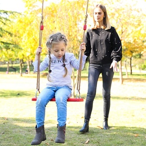 Rubberen Schommelzitting Met Touwen-Zware Buitenschommelset Voor Kinderen En Volwassenen-Inclusief 2 Sterke Hangende Touwen - Product Image 1