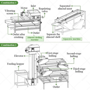 Macchina per la lavorazione di noci indiane, separatore di nocciole, sgusciatore di mandorle, selezionatrice di pigne, sgusciatrice di neem, macchina per la sgusciatura delle noci - Product Image 3