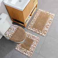 Tapis DADA Grossistes Tapis de Bain Absorbant Antidérapant Lot de 3 Tapis de Bain Géométriques