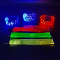 Bracelet lumineux magnétique LED personnalisé en gros d'usine, bracelet en gel de silice lumineux, accessoires de soutien pour les événements