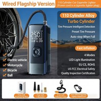 Nouveau Compresseur d'Air Portable Jinze D5 12V avec Manomètre Numérique, Gonfleur de Pneus Électrique Mini en ABS