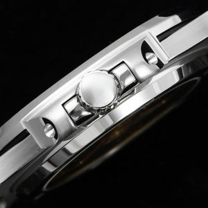 Montre élégante de couleur platine, cadran octogonal, profil ultra fin, parfaite pour les fonctions professionnelles exécutives, montre-bracelet - Product Image 4