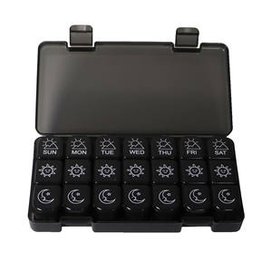 Pastillero <span class=keywords><strong>Mensual</strong></span> de Viaje con 21 Compartimentos Codificados por Colores, 3 Veces al Día, Caja de Almacenamiento con Tapas Herméticas, Gran Venta - Product Image 2