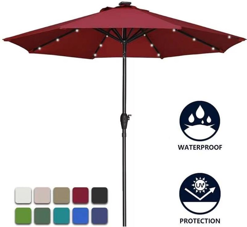 New Design Solar Energy Parasol With