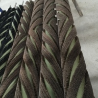 Rouleau brosse industriel en crin de cheval antistatique, brosse spirale sur mesure pour le polissage, le nettoyage et l'ébavurage
