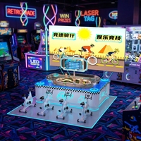Machine de jeu interactive de course cycliste à monnayeur pour parc d'attractions et salle d'arcade, simulateur de vélo, version anglaise