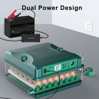 AC220V DC12V double puissance 200 machine à couver les œufs de poule entièrement automatique canard oie oiseau caille incubateur éclosoir