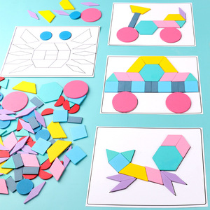 Hoogwaardige houten creatieve puzzels (180 st.) voor kinderen, educatief speelgoed voor kinderen, bevordert geometrisch denken - Product Image 3