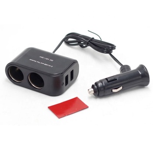 New phổ USB 12V/24V 2 cách xe Thuốc lá nhẹ hơn + dẫn chuyển đổi ánh sáng tự động ổ cắm Splitter sạc xe nhẹ hơn Bộ chuyển đổi - Product Image 2