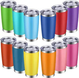 Top Seller 20oz Stainless Steel Tumbler With Lid Double Wall Vacuum Insulated Travel Mug Colorful Travel Coffee Tumbler