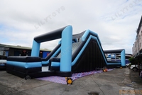 Parcours d'obstacles gonflable géant pour enfants et adultes, équipement de location pour parcs d'attractions extérieurs commerciaux
