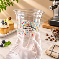 Échantillon Gratuit Gobelets en Plastique PET Transparents Personnalisés avec Logo pour Café Glacé à Emporter 12 14 16 18 20 24oz avec Couvercles à Boire Sans Paille Vente en Gros Écologique