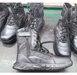 TSB0109 รองเท้าบูททะเลทรายสีดำ น้ำหนักเบา 9.5 นิ้ว พื้น PU หนังวัวกลับ รองเท้าคอมแบท - Product Image 2