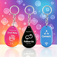 Llaveros Portátiles Personalizados de PVC Epoxi, Mini RFID NFC 213 215 216 13.56MHz, Tarjeta de Visita Impermeable, Compartir en Redes Sociales, Pago