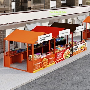 Carrello Espositivo Commerciale per Mercato Notturno, Stand Stradale, Carretto Fiori, Gazebo Smontabile per Eventi, Espositore Promozionale in Ferro - Product Image 4