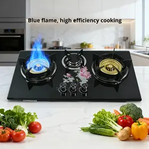 เตาแก๊สแบบฝัง 3 หัว ยี่ห้อซีคิงคอง ราคาโรงงาน ขายส่ง รับสั่งทำพิเศษ กระจกนิรภัย ทำความสะอาดง่าย ใช้งานแม่นยำ เหมาะสำหรับใช้ในครัวเรือน - Product Image 2