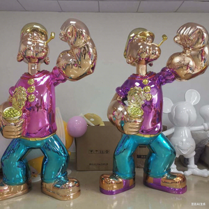 Escultura de Popeye de alta calidad, artesanía de Metal, resina, fibra de vidrio, estilo Ángel, decoración del hogar, <span class=keywords><strong>precio</strong></span> al por mayor de fábrica - Product Image 3