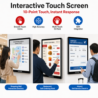 Affichage numérique mural personnalisé OEM ODM avec logo, écran LCD publicitaire, afficheur commercial intérieur, écran Android CMS