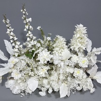 Super Grande Boule de Fleurs de 100 CM, Centre de Table Personnalisé, Rose Blanche et Hortensia, Composition en Soie Éclatante, Décoration pour Mariage, Anniversaire, Événement