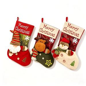 Chaussette de Noël, Grand sac cadeau de Noël, Décoration de Noël à suspendre, Sac à bonbons pour enfants - Product Image 4