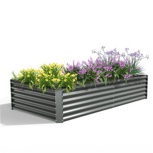Jardinera Elevada Galvanizada de Base Abierta, Transpirable, Negra y Plateada, Suministro de Fábrica de Vietnam, para Patio y Jardinería DIY - Product Image 2