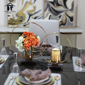 Al por <span class=keywords><strong>mayor</strong></span> de flores de la boda Centro sostenedor de <span class=keywords><strong>vela</strong></span> del metal para la decoración del hogar - Product Image 4