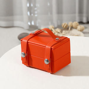 Boîte à bijoux <span class=keywords><strong>portable</strong></span> carrée haut de gamme personnalisée avec boutons-pression aux quatre coins, pour bagues, imprimé BIG TREE, idéale pour la Saint-Valentin - Product Image 2