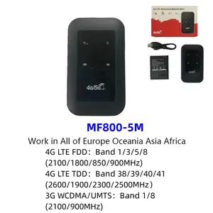 MF800 Outdoor Sport Customizable 4G LTE Pocket WiFi Router Car Mobile Unlocked Sim Unlimited WiFi Tethering Hotspot 4G Mifis