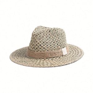 Summer Outdoor Travel Sun Protection Beach <b>Hat</b> <b>for</b> Women Handmade Woven Sea Grass Straw Sombrero Casual Vacation <b>Hat</b> - Product Image 5
