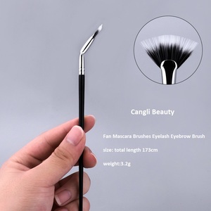 <span class=keywords><strong>Pinceau</strong></span> de maquillage professionnel série Studio, <span class=keywords><strong>pinceau</strong></span> éventail pour mascara à double <span class=keywords><strong>fibre</strong></span> avec manche en bois, poils synthétiques, sans cruauté animale - Product Image 6