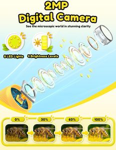 Microscopio Digital Portátil de Bolsillo para Niños con 2MP 1080p, 8 LED, Diseño de Mano y Pantalla LCD IPS de 2 Pulgadas - Product Image 3