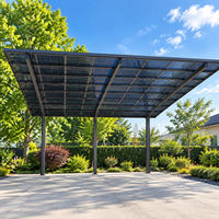 Abri de voiture en polycarbonate et aluminium pour hôtel, complexe hôtelier, abri de stationnement extérieur, abri de véhicule, villa